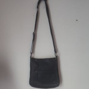 The Sak Black Crossbody Bag with Patterned Interior